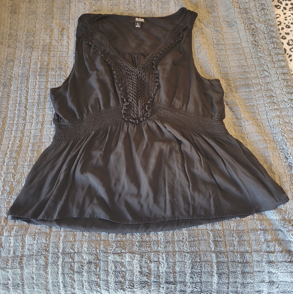 Black sleeveless top